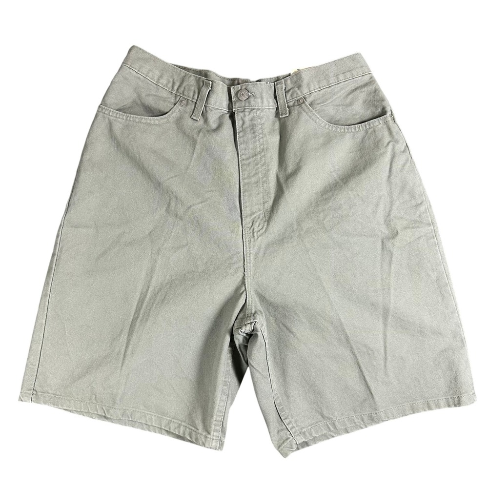 Vintage Faded Glory Sage Green High Waisted Cotton Shorts Womens 14 Made in USA‎
